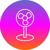 Fan Line Gradient Circle Icon vector