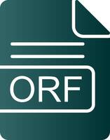 ORF File Format Glyph Gradient Icon vector