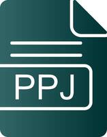 PPJ File Format Glyph Gradient Icon vector