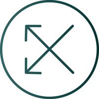 Split Line Gradient Icon vector