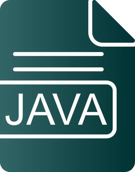 JAVA File Format Glyph Gradient Icon vector