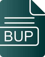 BUP File Format Glyph Gradient Icon vector