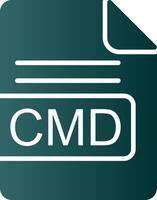 CMD File Format Glyph Gradient Icon vector