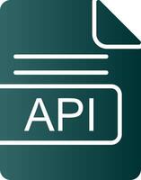 API File Format Glyph Gradient Icon vector