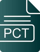 PCT File Format Glyph Gradient Icon vector