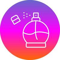 Perfume Line Gradient Circle Icon vector