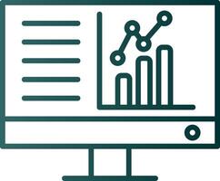 Dashboard Line Gradient Icon vector