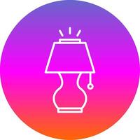 Lamp Line Gradient Circle Icon vector