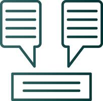 Chat Line Gradient Icon vector