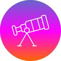 Telescope Line Gradient Circle Icon vector