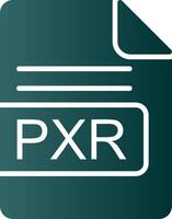 PXR File Format Glyph Gradient Icon vector