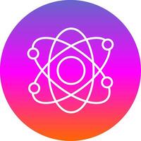 Atomic Line Gradient Circle Icon vector