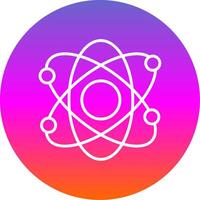 Atomic Line Gradient Circle Icon vector