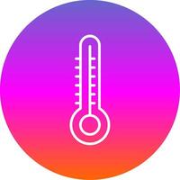 Thermometer Line Gradient Circle Icon vector