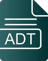 ADT File Format Glyph Gradient Icon vector