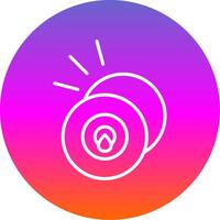 Cymbal Line Gradient Circle Icon vector