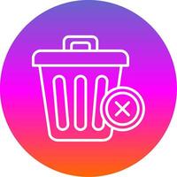 Delete Line Gradient Circle Icon vector