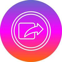 Share Line Gradient Circle Icon vector