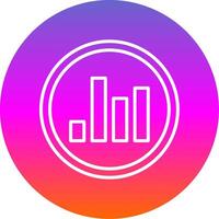 Bars Line Gradient Circle Icon vector