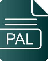 PAL File Format Glyph Gradient Icon vector