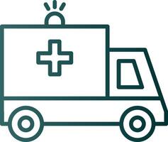 Ambulance Line Gradient Icon vector