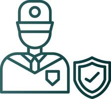 Security Official Line Gradient Icon vector
