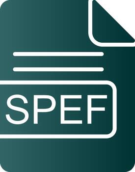 SPEF File Format Glyph Gradient Icon vector