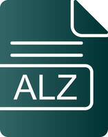 ALZ File Format Glyph Gradient Icon vector