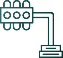 Traffic Lights Line Gradient Icon vector