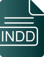 INDD File Format Glyph Gradient Icon vector