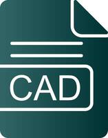 CAD File Format Glyph Gradient Icon vector