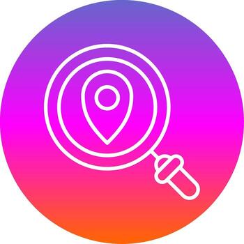 Map Pointer Line Gradient Circle Icon vector