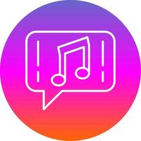 Music Line Gradient Circle Icon vector