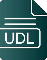 UDL File Format Glyph Gradient Icon vector