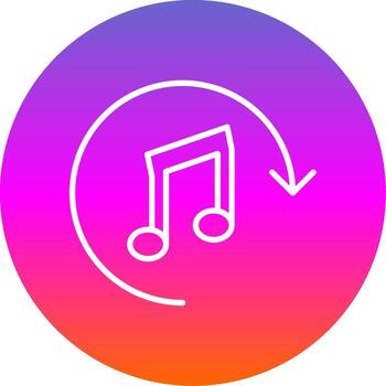 recargar línea degradado circulo icono vector