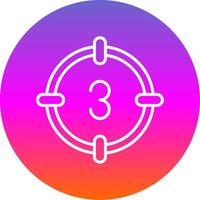 Countdown Line Gradient Circle Icon vector