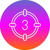 Countdown Line Gradient Circle Icon vector