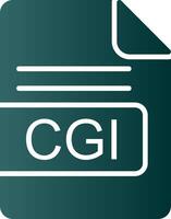 CGI File Format Glyph Gradient Icon vector