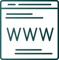 web página línea degradado icono vector