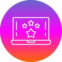 Star Line Gradient Circle Icon vector