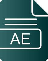 AE File Format Glyph Gradient Icon vector