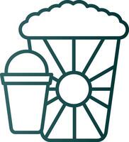 Popcorn Line Gradient Icon vector