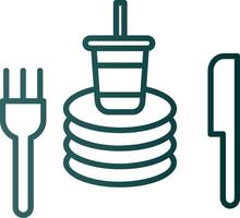 Tableware Line Gradient Icon vector