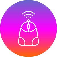 Mouse Line Gradient Circle Icon vector