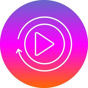 Processing Line Gradient Circle Icon vector