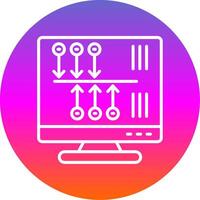 TimeLine Gradient Circle Line Gradient Circle Icon vector