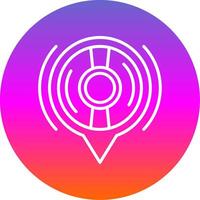 Music Line Gradient Circle Icon vector