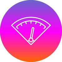 Gauge Line Gradient Circle Icon vector