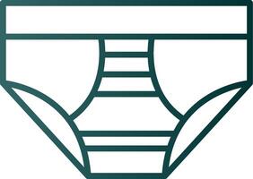 Underwear Line Gradient Icon vector