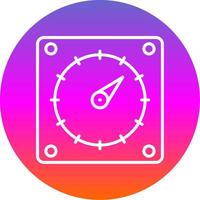 Temporizador línea degradado circulo icono vector